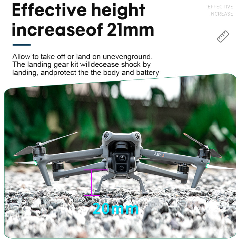Foldable Landing Gear for DJI Air 3 – 20mm Height Extension, Shock-Absorbing Feet, Safe Takeoff & Landing