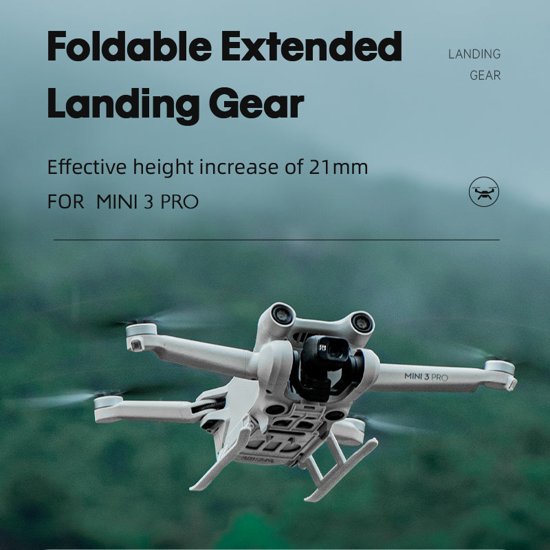 Foldable Landing Gear for DJI Mini 3 Pro – 21mm Height Extension for Safer Takeoff & Landing