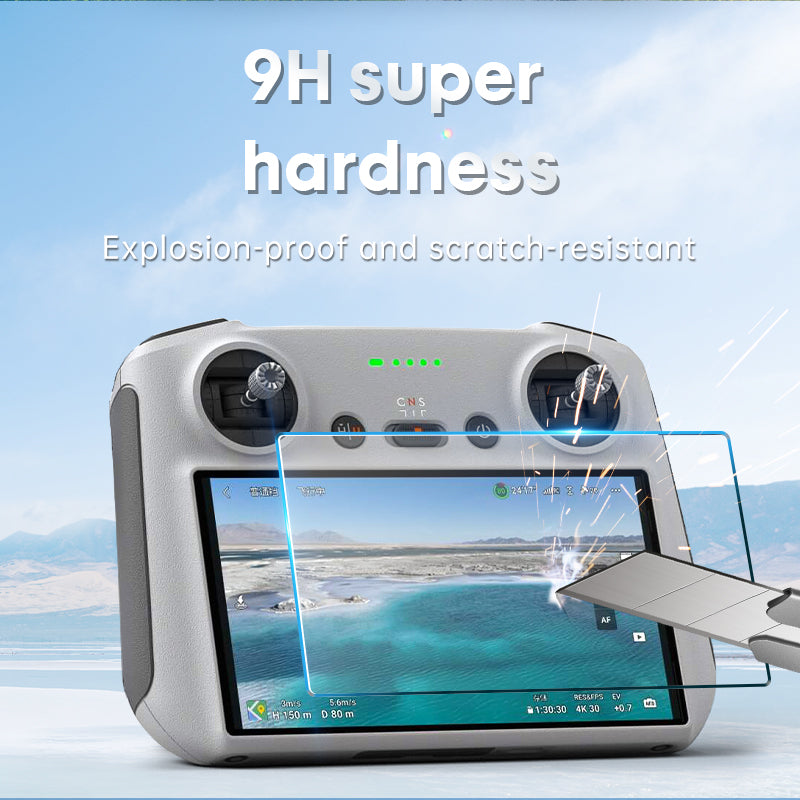 9H Tempered Glass Screen Protector for DJI RC – Anti-Scratch, Anti-Fingerprint HD Display