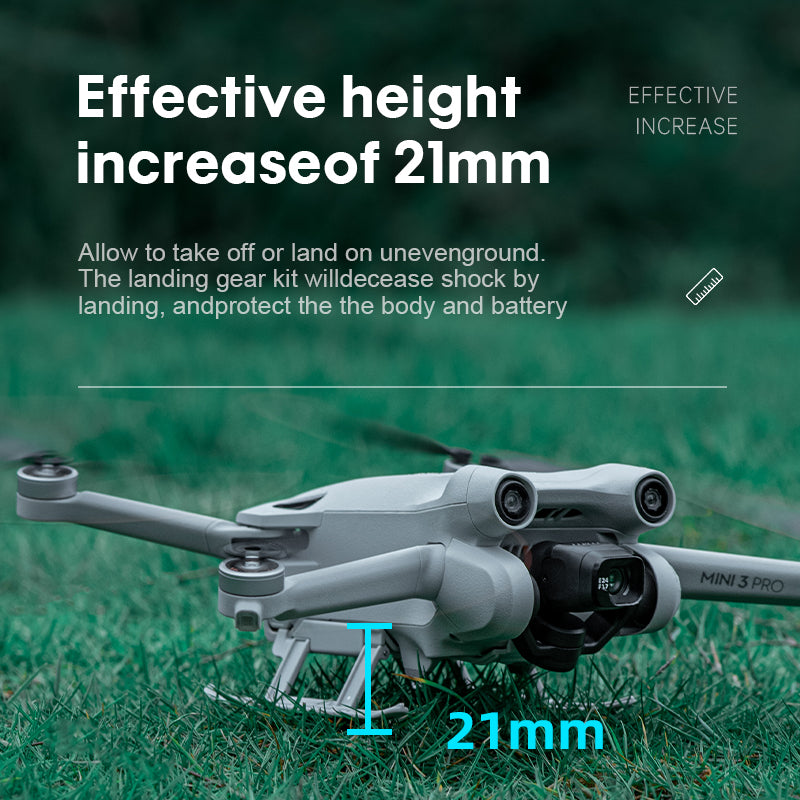 Foldable Landing Gear for DJI Mini 3 Pro – 21mm Height Extension for Safer Takeoff & Landing