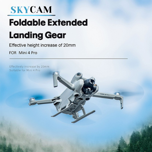 Foldable Landing Gear for DJI Mini 4 Pro – 20mm Height Extension for Gimbal & Camera Protection