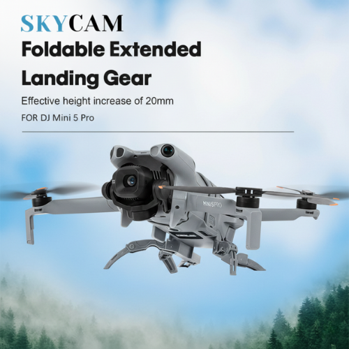 Foldable Landing Gear for DJI Mini 5 Pro – Shock-Absorbing Height Extender for Safe Takeoff & Landing