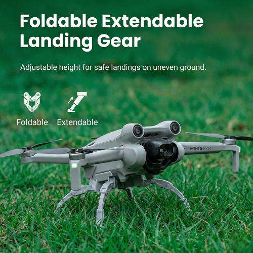 Foldable Landing Gear for DJI Mini 5 Pro – Shock-Absorbing Height Extender for Safe Takeoff & Landing