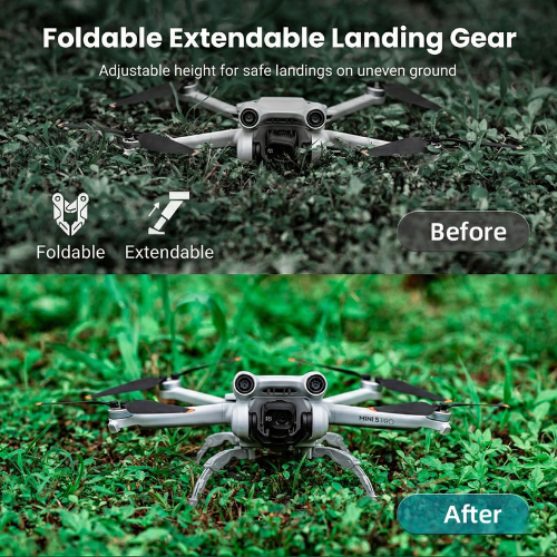 Foldable Landing Gear for DJI Mini 5 Pro – Shock-Absorbing Height Extender for Safe Takeoff & Landing